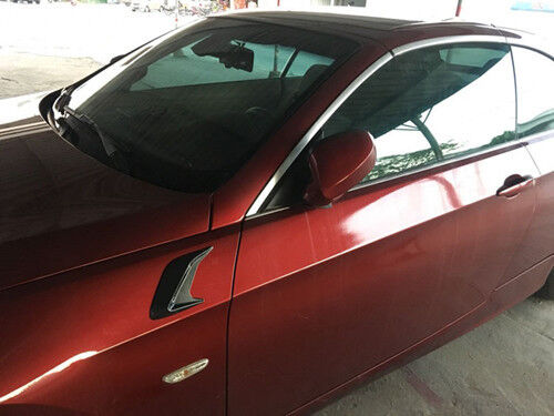 Black New 2PC DIY Car Auto Decorative Side Vent Air Flow Fender Intake Stickers