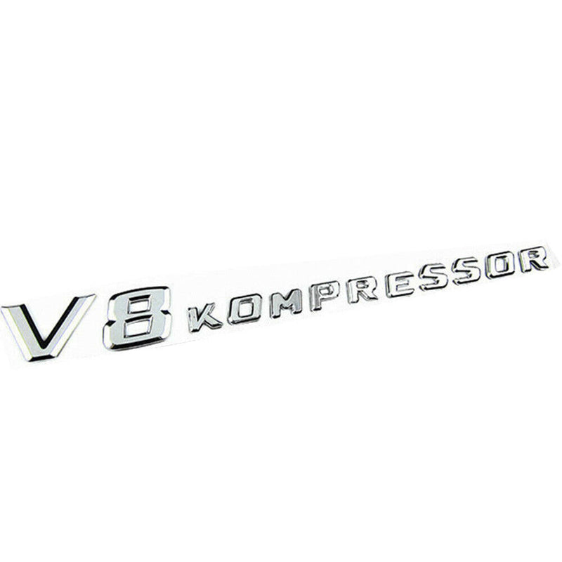 1?¨¢Chrome Side Fender Sticker Emblem Badge V8 KOMPRESSOR For All Mercedes-Benz