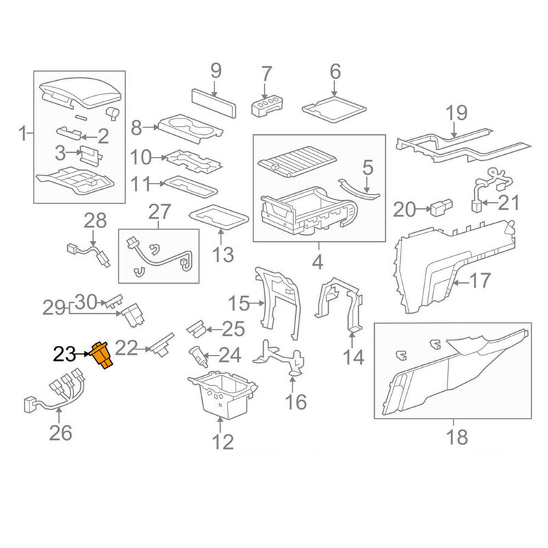 39112TA0A01 Aux Stereo Adaptor Socket For Honda Accord 2008-2010