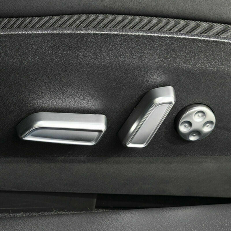 Silver Aluminum Alloy Seat Adjust Button Switch Cover Trim for Tesla Model 3