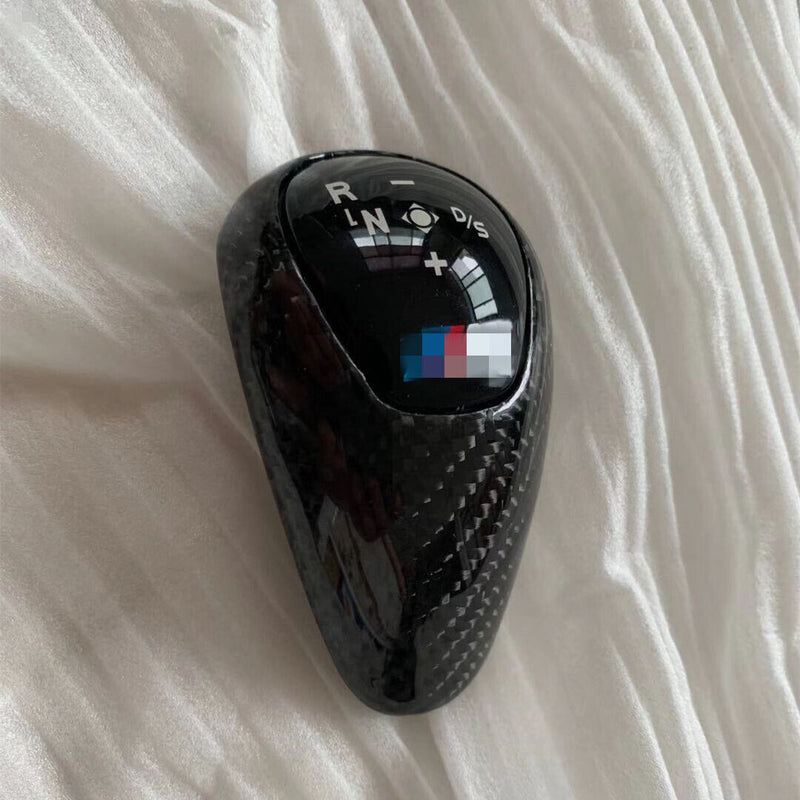 Carbon Fibre Gear Shift Knob Panel w/M Sticker for BMW M6 F06 F12 F13 2012-2018