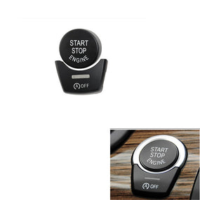 Black Engine Start Stop Button Cover Kit for BMW 7 Series F01 F02 F04 2009-2015