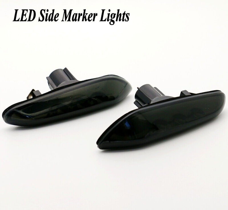 LED Side Marker Light Turn Signals For BMW E82 E88 E60 E61 E90 E91 E92 E93 Black