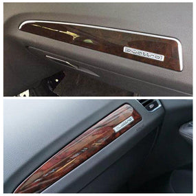 Peach Wood Grain Center Console Panel Inner Door Panel Cover for Audi 2010-18 Q5