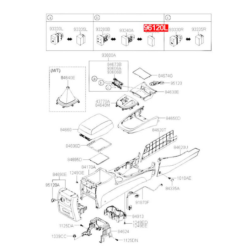 96120-2B000 IPOD AUX-USB Jack ASSY for Hyundai Santa Fe 2007-2012