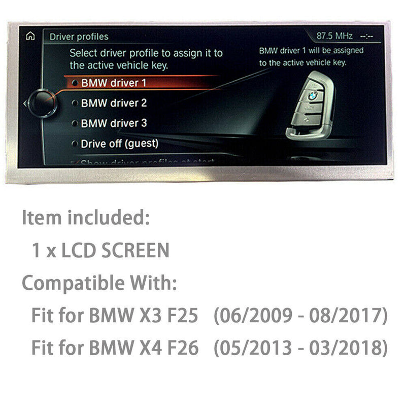 8.8" LCD Screen Assembly for BMW X3 X4 F25 F26 NBT EVO NAVI Display screen