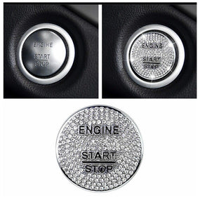 Zinc alloy Crystal Engine Start Stop Ignition Button Protection Cap for Benz