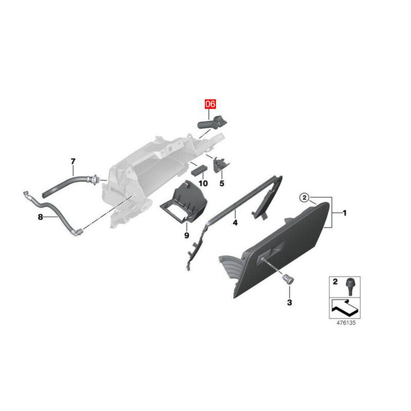 Glove Compartment Box-Strut Damper for BMW 7Series G12 2016-2019 LCI 2019-2021
