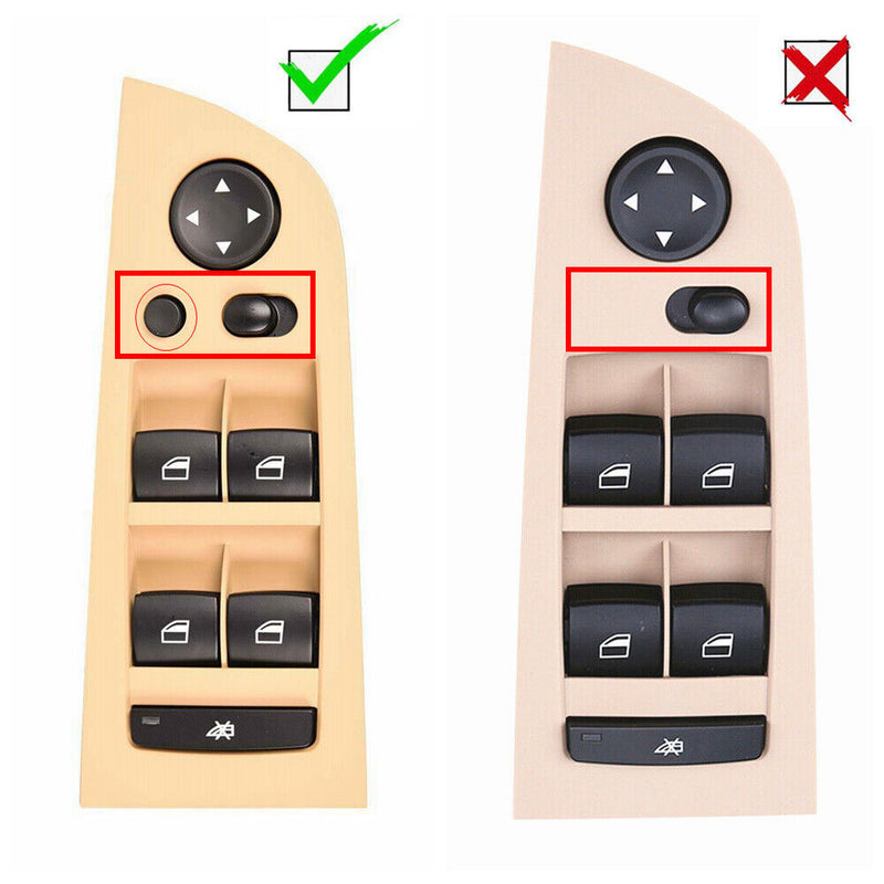 Beige Left Driver side Master Power Window Switch for BMW E90 E91 4Door Sedan