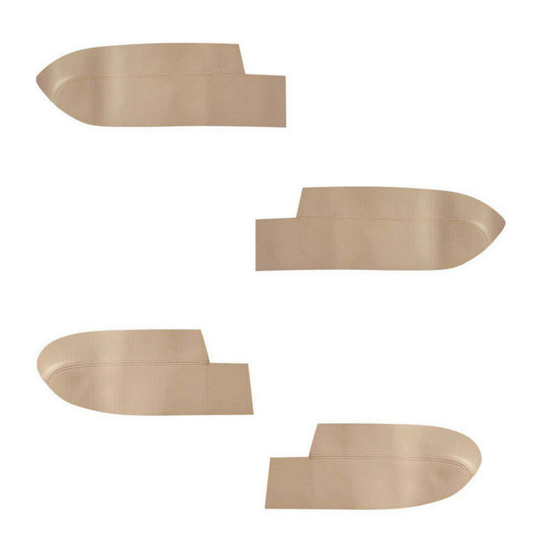 4Pcs Beige Door Armrest Panel Insert Leather Cover for Honda CR-V 2007-2011