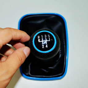 Blue 5 Speed Gear Shift Knob Cover Stick Lever Boot For VW Bora Golf MK4 Jetta