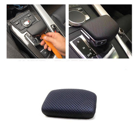 Perforated Leather Gear Shift Knob Cover 4M1713139F for Audi 2016-2019 Q7 LHD