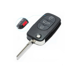 3+1 Button Flip Remote Key Fob w/ID48 Chip for Audi 1997-2004 A6 C5 A8 4D0837231