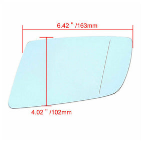 Blue Left 51167065081 Heated Wing Electric Mirror Glass For BMW E60 E61 03-09