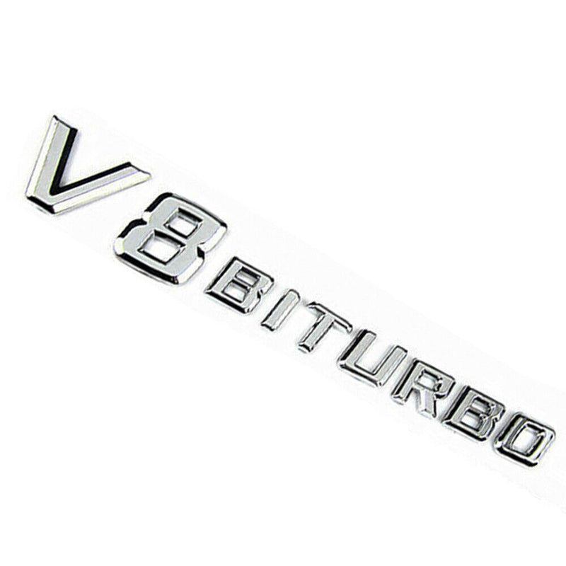 1?¨¢Chrome Side Fender Sticker Emblem Badge OEM V8 BITURBO For All Mercedes-Benz