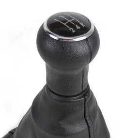 5-Speed Gear Shift Knob Gaitor Boot Leather For VW PASSAT B5/B5.5 1996-2005
