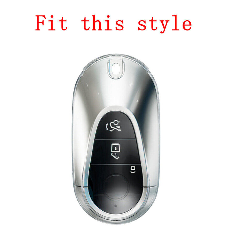 TPU Remote Smart Key Case Cover for Mercedes-Benz C E S W205 W213 W223 2022-