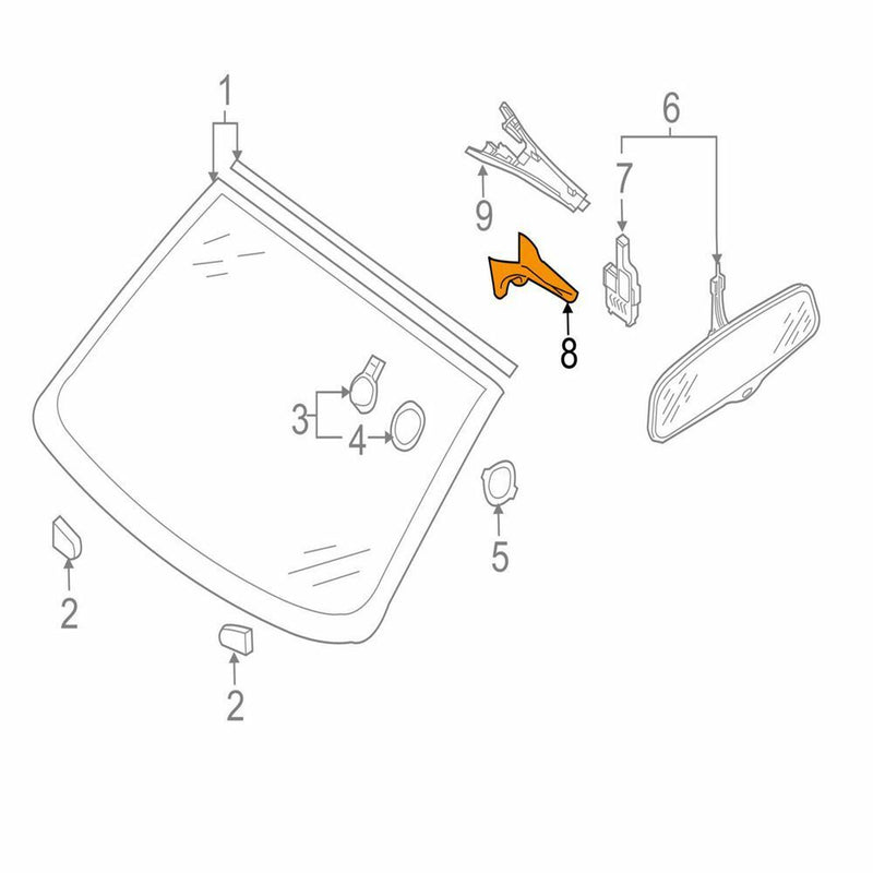 Rear View Mirror Cover Cap Trim for Audi Q5 09-12 Q7 07-16 8R0857593J50