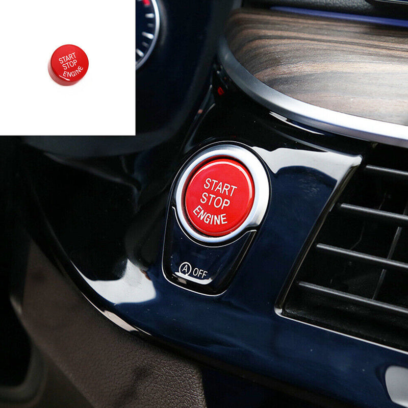 Red Engine Start Stop Push Button Cover Trim for BMW 5-series G30 G32 2017-2022