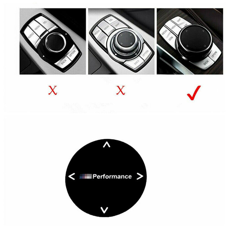 Multimedia IDRIVE Switch Knob Button Cover Trim M/// for BMW 5' 7' X3 X4 X5 X6