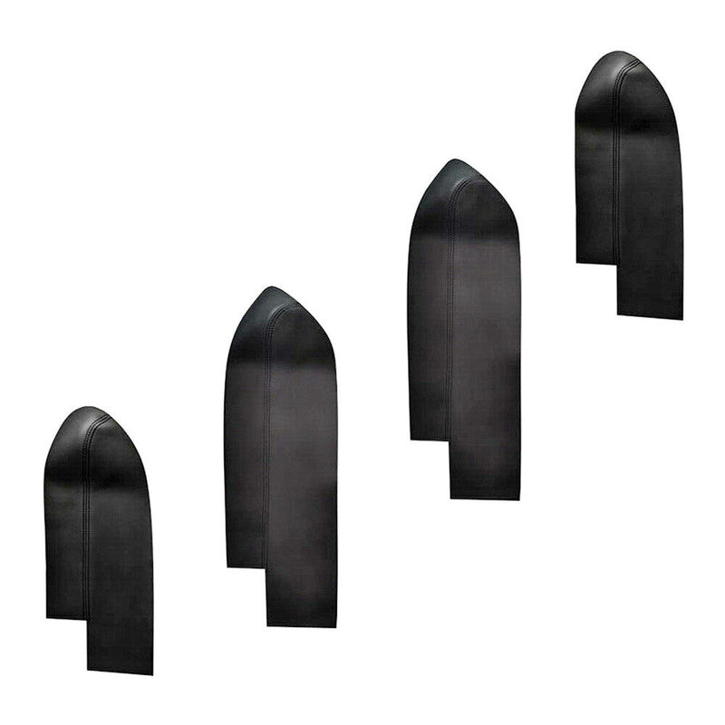 4Pcs Black Door Armrest Panel Insert Leather Cover for Honda CR-V 2007-2011