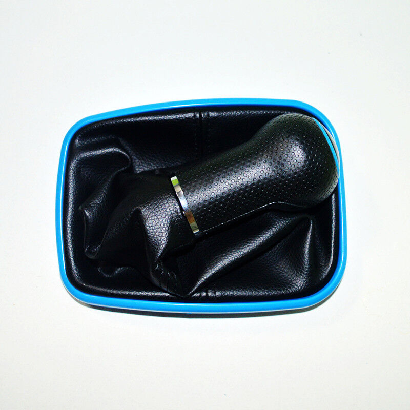 Blue 5 Speed Gear Shift Knob Cover Stick Lever Boot For VW Bora Golf MK4 Jetta