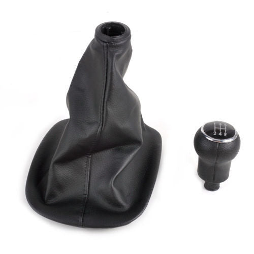 5-Speed Gear Shift Knob Gaitor Boot Leather For VW PASSAT B5/B5.5 1996-2005