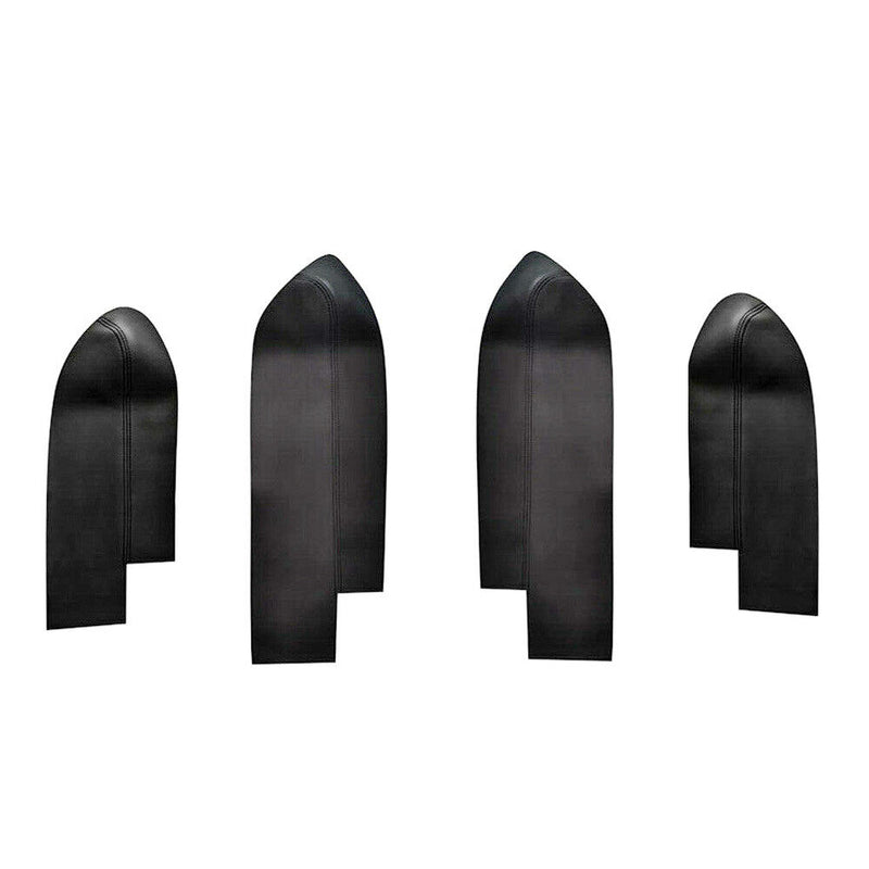 4Pcs Black Door Armrest Panel Insert Leather Cover for Honda CR-V 2007-2011