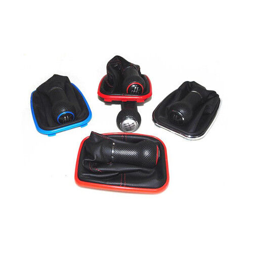 Blue 5 Speed Gear Shift Knob Cover Stick Lever Boot For VW Bora Golf MK4 Jetta