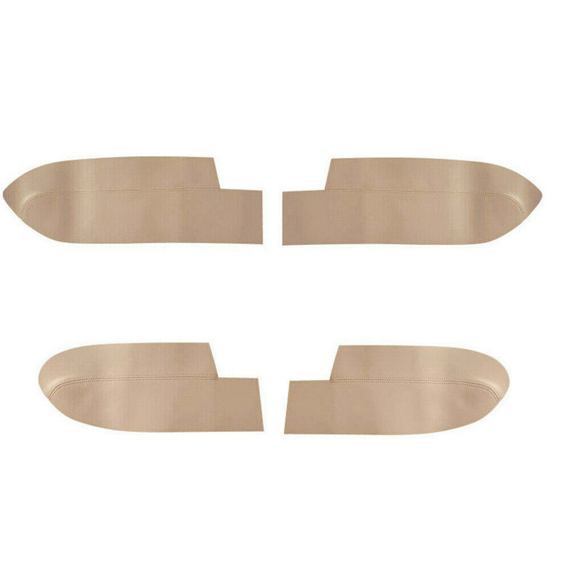 4Pcs Beige Door Armrest Panel Insert Leather Cover for Honda CR-V 2007-2011