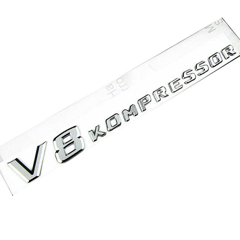 1?¨¢Chrome Side Fender Sticker Emblem Badge V8 KOMPRESSOR For All Mercedes-Benz