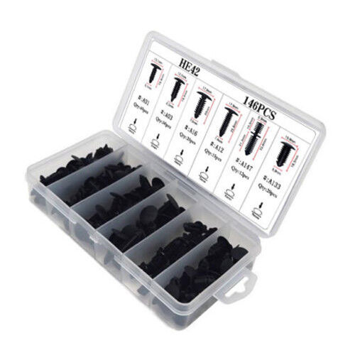 146 Pcs Car Interior Panel Trim Roof Rear Trunk Moulding Retainer Fastener Clips