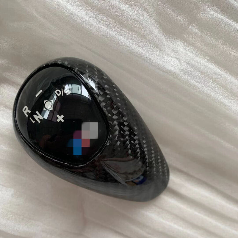 Carbon Fibre Gear Shift Knob Panel w/M Sticker for BMW M6 F06 F12 F13 2012-2018