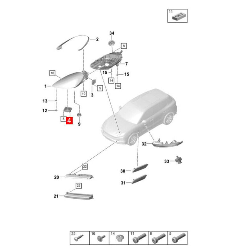 Matrix Headlight LED Module Control Unit 958941592 for Porsche Cayenne 2018-2020