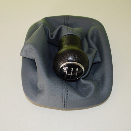 Grey 5Speed Gear Shift Knob Gaitor Boot Leather For PASSAT B5/B5.5 1996-2005