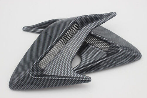 2PC Car  Decorative Side Vent Air Flow Fender Intake Stickers Carbon Fiber SALE
