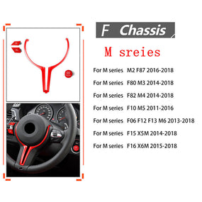Steering Wheel Cover w/Switch Button Trim Kit for BMW M5 2011-2016 M6 2013-2018