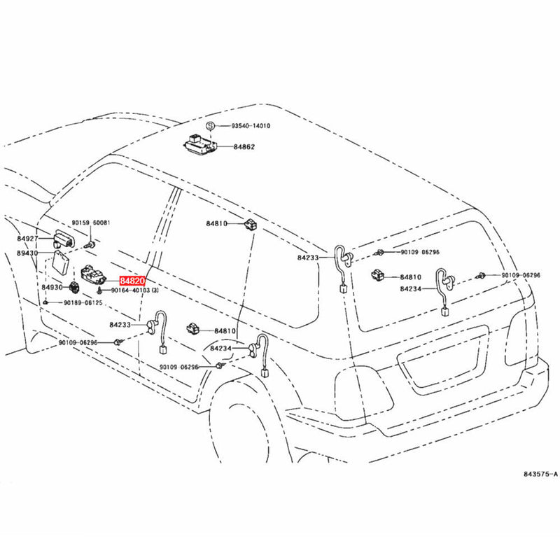 84820-60100 Master Power Window Switch for Toyota Land Cruiser 2001-2002