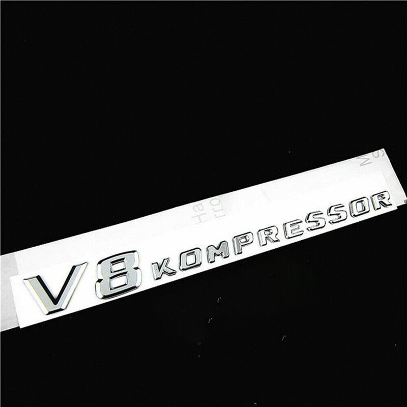 1?¨¢Chrome Side Fender Sticker Emblem Badge V8 KOMPRESSOR For All Mercedes-Benz