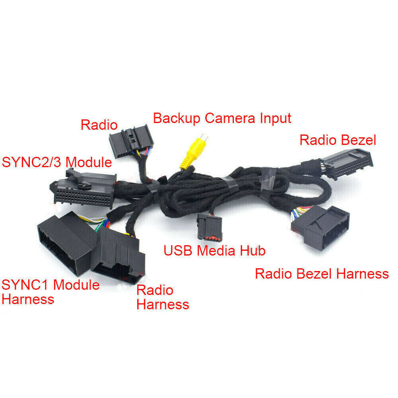 4" TO 8" PNP Conversion Power Harness For Ford SYNC 1 SYNC 2 to SYNC 3 Upgrade