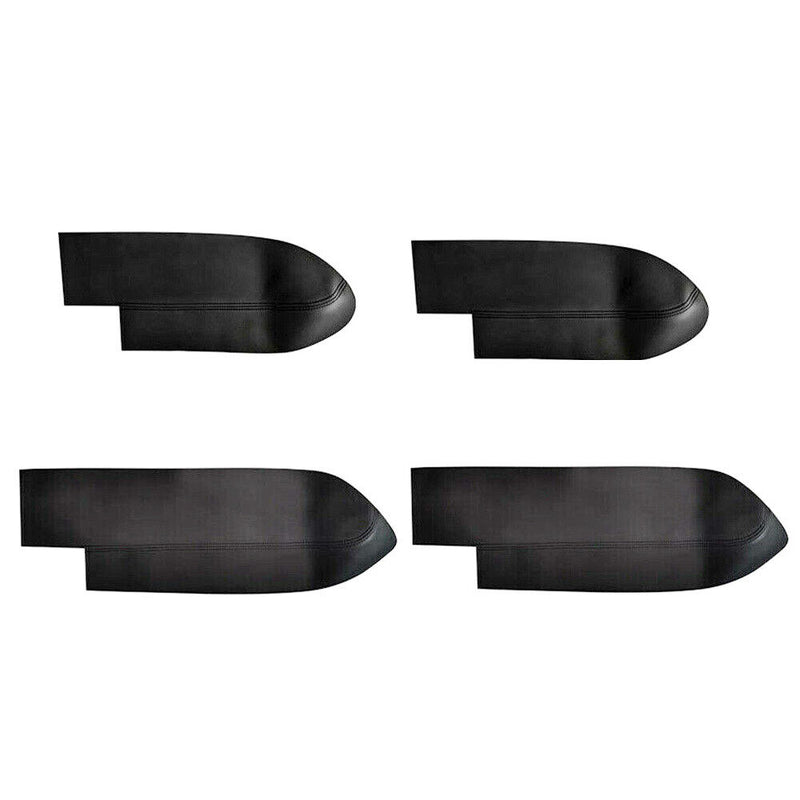 4Pcs Black Door Armrest Panel Insert Leather Cover for Honda CR-V 2007-2011