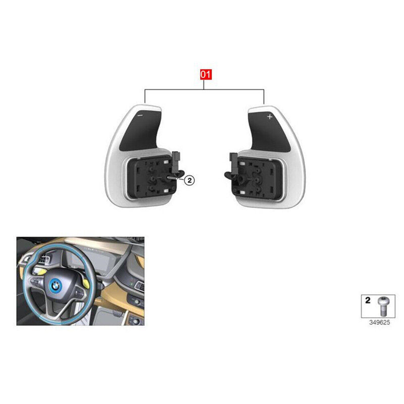 Steering Wheel Shift Paddle Shifter for BMW F20 118i 120i 125i M-Sport 2015-2021