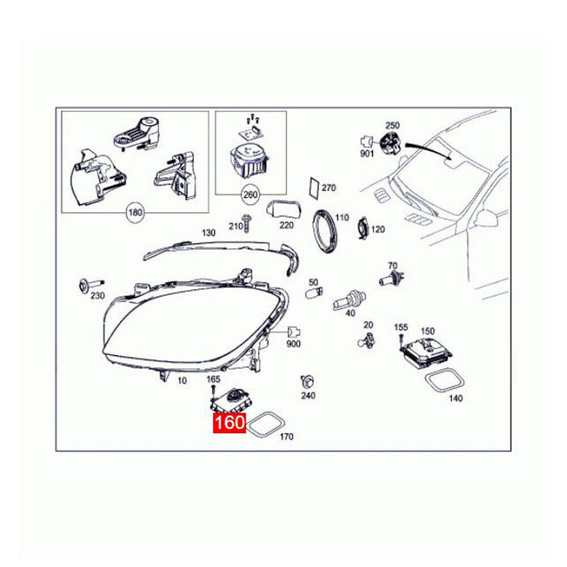 D1S Xenon Ballast HID Control Unit Module for Mercedes Benz ML W166 2012-2015