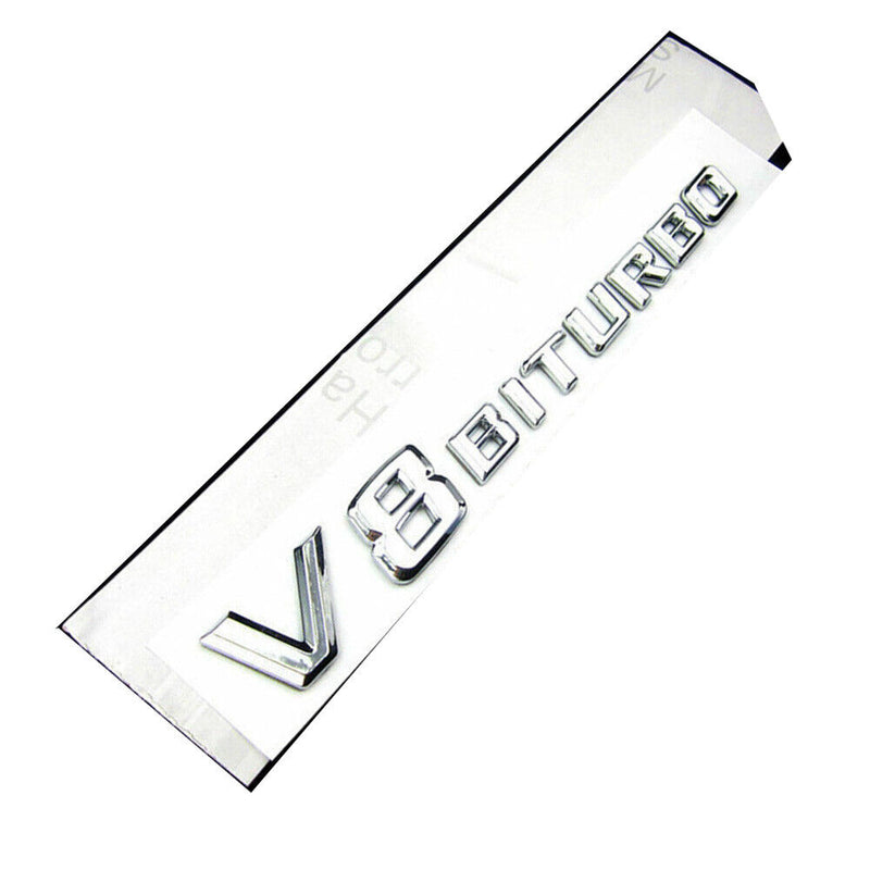 1?¨¢Chrome Side Fender Sticker Emblem Badge OEM V8 BITURBO For All Mercedes-Benz