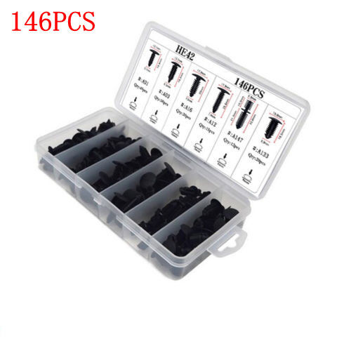 146 Pcs Car Interior Panel Trim Roof Rear Trunk Moulding Retainer Fastener Clips