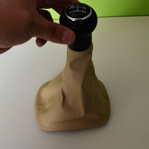 5Speed Gear Shift Knob Gaitor Boot Leather For PASSAT B5/B5.5 1996-2005 Beige