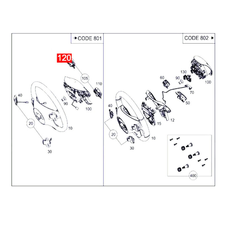 Black Steering Wheel Right Sync Control Switch for Benz E-class W212 2009-2012