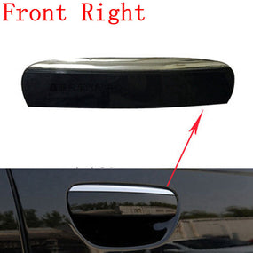 Black&Chrome Front Right Exterior Door Handle Cover for Audi 2005-2011 A6 C6