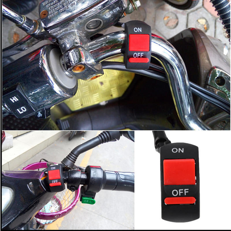 1set Red Motorcycle Headlight for Angel Eyes Light 125W Spotlight+Switch LED Fog