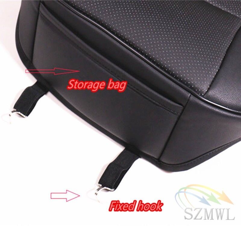 Luxury PU Leather 3D Full Surround Car Seat Protector Seat Cover Black